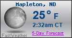 Weather Forecast for Mapleton, ND