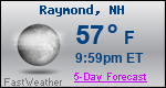 Weather Forecast for Raymond, NH