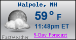 Weather Forecast for Walpole, NH