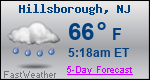 Weather Forecast for Hillsborough, NJ