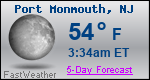 Weather Forecast for Port Monmouth, NJ