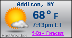 Weather Forecast for Addison, NY