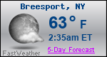 Weather Forecast for Breesport, NY