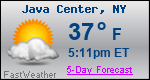 Weather Forecast for Java Center, NY