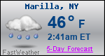 Weather Forecast for Marilla, NY