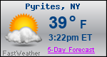 Weather Forecast for Pyrites, NY