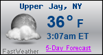 Weather Forecast for Upper Jay, NY