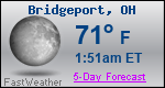 Weather Forecast for Bridgeport, OH