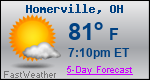 Weather Forecast for Homerville, OH