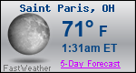 Weather Forecast for Saint Paris, OH