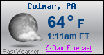 Weather Forecast for Colmar, PA