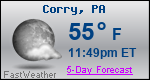 Weather Forecast for Corry, PA