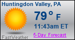 Weather Forecast for Huntingdon Valley, PA