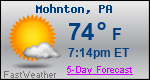 Weather Forecast for Mohnton, PA