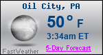 Weather Forecast for Oil City, PA