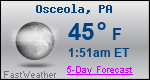 Weather Forecast for Osceola, PA