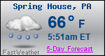 Weather Forecast for Spring House, PA