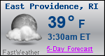 Weather Forecast for East Providence, RI