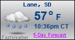 Weather Forecast for Lane, SD