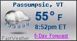 Weather Forecast for Passumpsic, VT