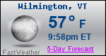 Weather Forecast for Wilmington, VT