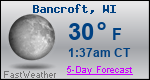 Weather Forecast for Bancroft, WI