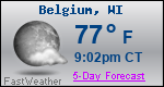 Weather Forecast for Belgium, WI