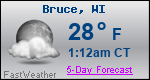 Weather Forecast for Bruce, WI