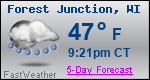 Weather Forecast for Forest Junction, WI