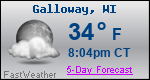Weather Forecast for Galloway, WI
