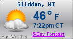 Weather Forecast for Glidden, WI