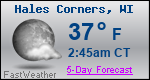 Weather Forecast for Hales Corners, WI