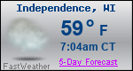 Weather Forecast for Independence, WI