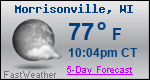 Weather Forecast for Morrisonville, WI
