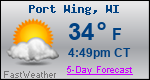 Weather Forecast for Port Wing, WI