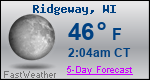 Weather Forecast for Ridgeway, WI