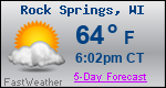 Weather Forecast for Rock Springs, WI