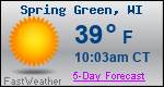Weather Forecast for Spring Green, WI