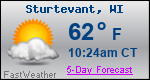 Weather Forecast for Sturtevant, WI