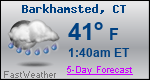 Weather Forecast for Barkhamsted, CT