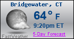 Weather Forecast for Bridgewater, CT