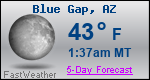 Weather Forecast for Blue Gap, AZ