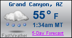 Weather Forecast for Grand Canyon, AZ