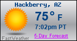 Weather Forecast for Hackberry, AZ