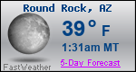 Weather Forecast for Round Rock, AZ