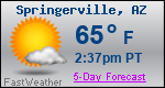 Weather Forecast for Springerville, AZ