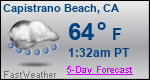 Weather Forecast for Capistrano Beach, CA