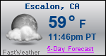 Weather Forecast for Escalon, CA