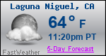 Weather Forecast for Laguna Niguel, CA
