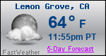 Weather Forecast for Lemon Grove, CA